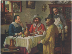 Pub, Tavern, Drinking, Playing Cards vintage prints